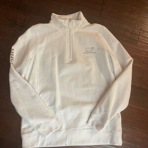 Vineyard Vines Women’s Quarter Zip  White Sweatshirt /Sweater size Small